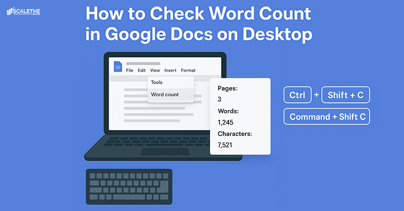 How to check google word counter on desktop