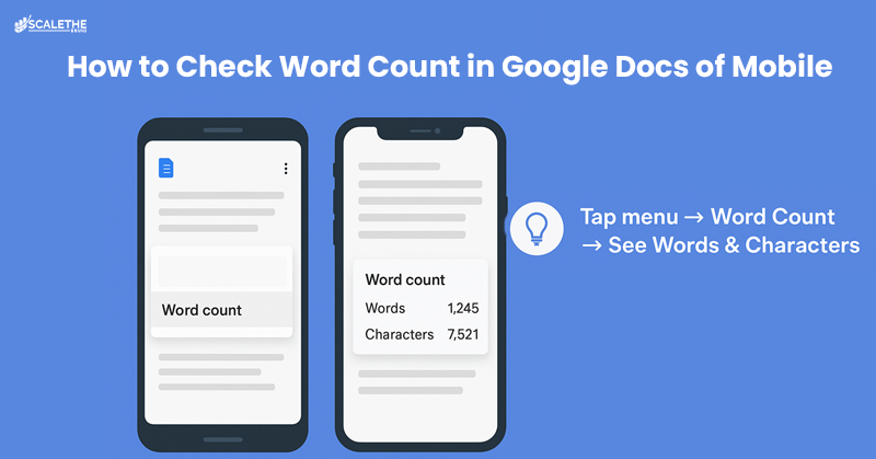 How to check google word counter on mobile